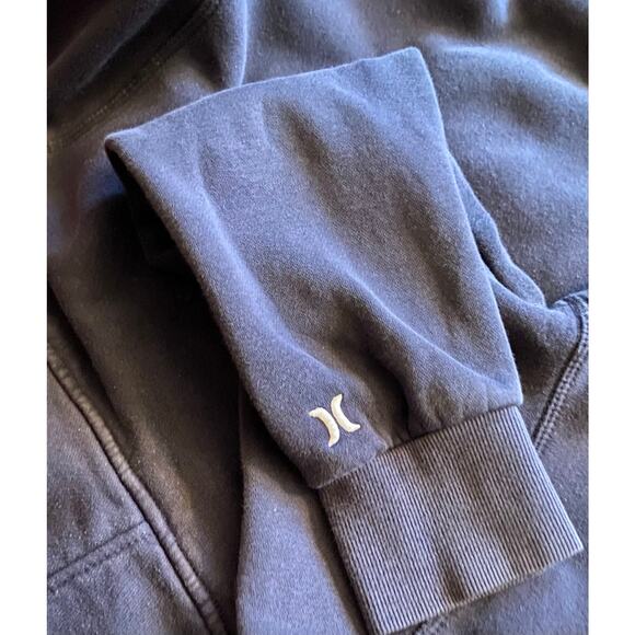 HURLEY Navy Geometric/Floral Print Heavyweight Hoodie Mens sz L - Picture 5 of 10